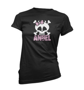Girl Power Angel Black Tee