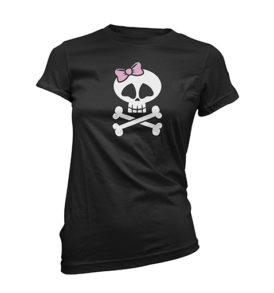 Girl Power Lucy & Crossbones Black Tee